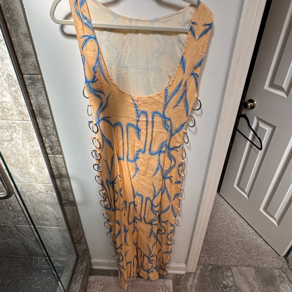 VRG GRL x Emma Rushton Blue and organge discoteca dress NWT - Picture 4 of 7